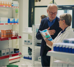 Pharmacist providing contraception advice in Doncaster